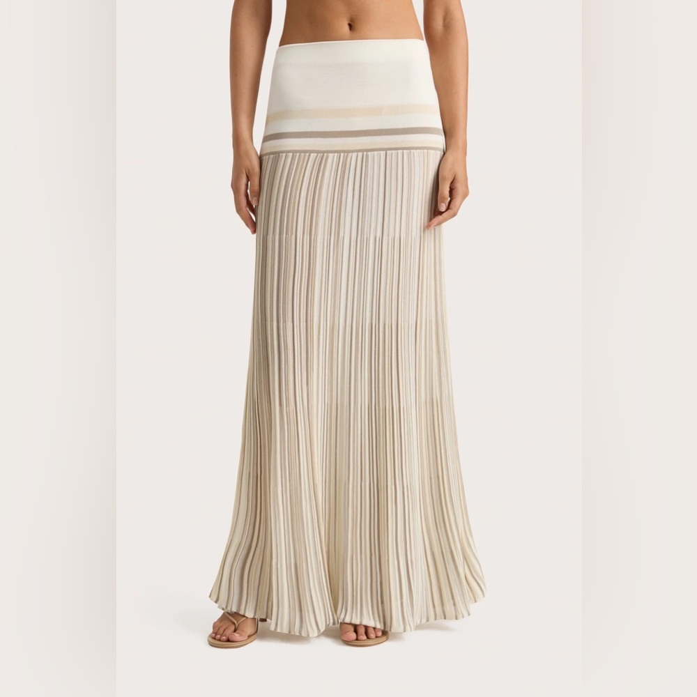Faithfull The Brand 'Citara' White Cotton Skirt Size 6